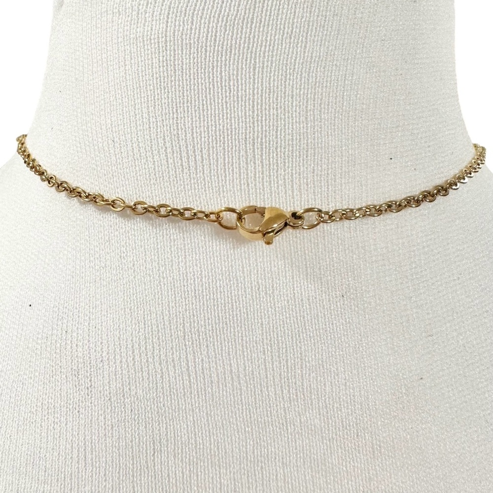 Authentic Louis Vuitton #344 Lock & Key Set on a 18K Gold Plated Chain Necklace - Picture 5 of 10